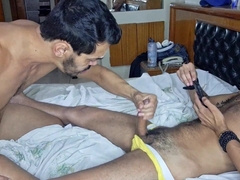 Frolicking with my toned bum in yellow underpants