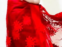 Indian crossdresser strip dance in saree