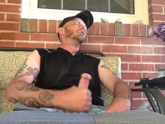 Smoking and draining my BWC outside on the porch as your ambling by