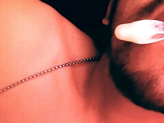 A young man shows himself