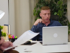 Tatted Hunk Bred In Free Use Office Spitroast - Full With Nico Coopa And Justin Matthews