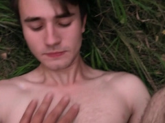 Sexy amateur boy fucks in outdoor perversions and soaked in jizz