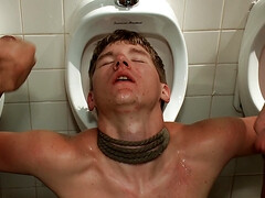 Dakota Wolfe in the bathroom where he is used like a toilet