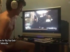 Watch this steamy homemade video of a hot young man pleasuring his manhood on the Gameboy