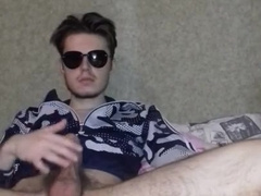 Faggot Guy Wanking Manhood and Bellowing Firm