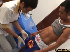Skinny Nippon Doctor Fucks Patients Asshole After Pissing With Czech Hunter