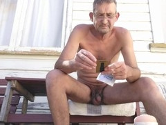 Gay guy enjoys cumshots and jerks off using a toy