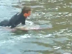 Straight surfer dude unloads