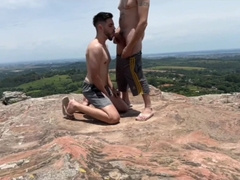 GETTING FATHER'S MILK ON THE TRAIL.