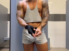 The gardener caught me getting off while playing with my big nipples