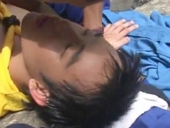 Gay outdoor, buttfuck, duo