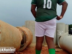 After the football match, The Hunter Black enjoys some solo outdoor action