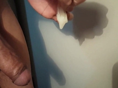 Fat Pecker Jizz Inwards A Rubber!!!