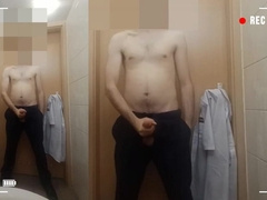 Another Guard , jizm in work wc