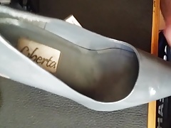 pointy grey heel cumed