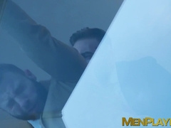 Wild jerking and ass pumping by suited Diego Reyes and Manuel Scalco