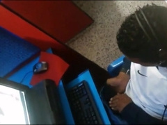 Str8 spy guy cum in his hand in cyber cafe 2
