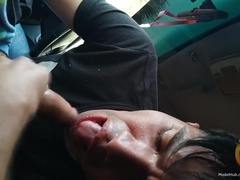 fellating stranger man in the parking plenty of