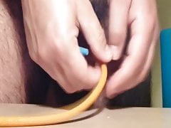 Inserting a CH24 Foley catheter and jerking off until cum 2