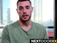 NextDoorXXX.com - Inked handsome Carter Woods masturbates in an intimate interview