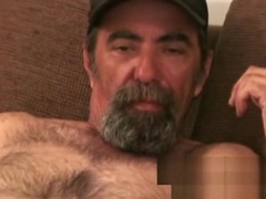 Bearded mature gay sucking dick with pleasure