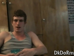 Hairy studs give a rough hand to a hot and horny rail