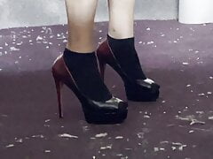 6inch high heels try on test vid