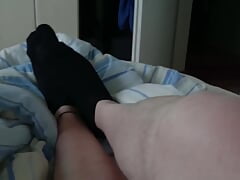 Wanking with a Black Stinky Sock