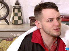 Mature hunk rides blue saw twink dangled man sausage