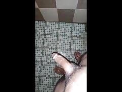 I masturbate hard and give myself three handjobs in the shower, showing my entire body and my entire penis