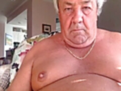 grandfather showcase on webcam