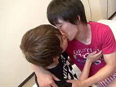 pummeled japanese lad tugs