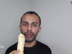 Saucy condensed milk that I am going to slurp with a banana