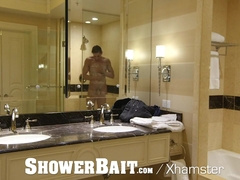 ShowerBait Str8 man taking advantage of in this douche bang