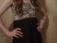 Sissy in fresh sundress and underpants