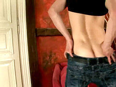 Jerking, getting off, light-haired