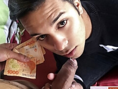 Sexy Latin deliveryman gets his asshole fucked silly