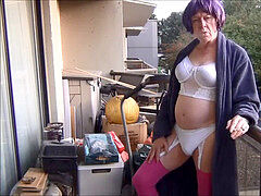 crazy Gigi having joy in rosy stockings