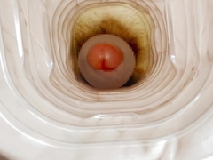 My favourite artificial slit got creampied by my man rod.