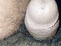 A young man who relieves premature ejaculation by applying pressure on his penis