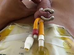 Cumming with catheter on.