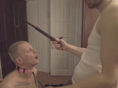 Submissive twunk eagerly pleases his dominant master -117