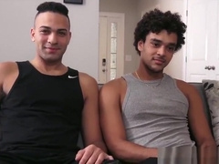 Tyson Rush has fun with Derek Cline