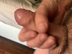 George Shoots His Flow After Wanking Uncircumcised Prick