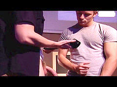 Muscle, gay threesome, cub