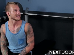 Hot tattooed hunk Jaxon and Silas ramming each other