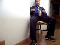 Daddy's well-fitted business suit makes for some hot roleplay