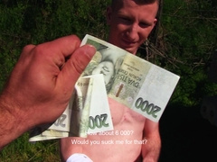 Erotic sex for cash in sunny outdoor POV scenes with a Czech lover