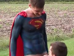 Superman seduces and fucks a young guy on the street