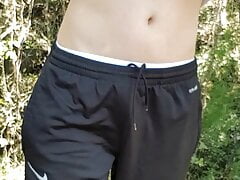 Hot teen twink showing of in the forest